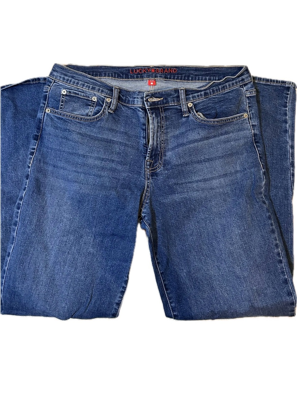 Lucky Brand Straight Leg Dark Blue Denim Jeans